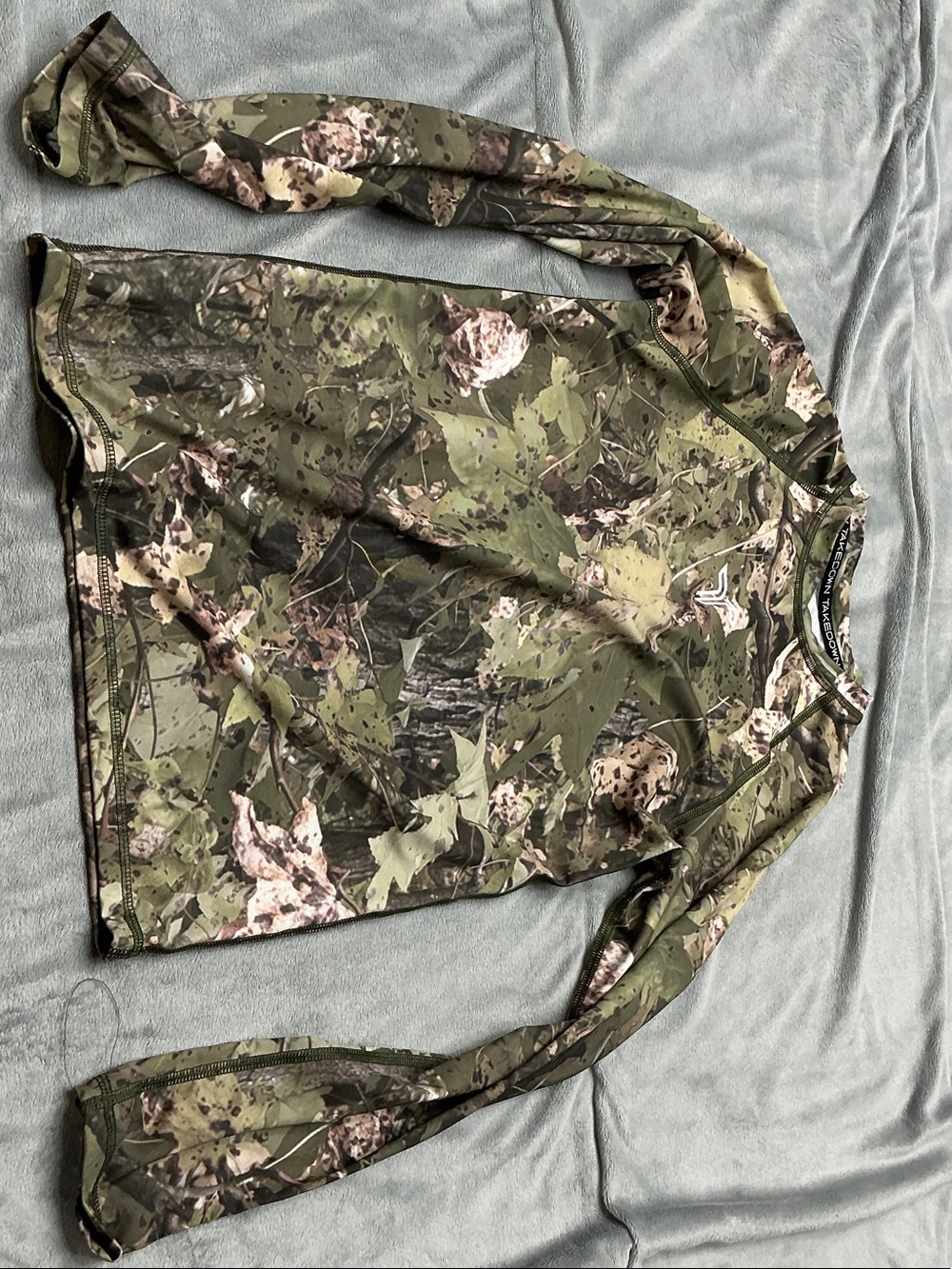 Takedown Camouflage Performance Zip Pullover - Green Brown